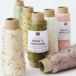 Rico Design Creative Make It Perlchen (siūlai su stiklo karoliukais)