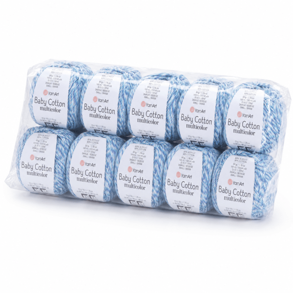 YarnArt Baby Cotton Multicorol (pakuotės 10vnt.)