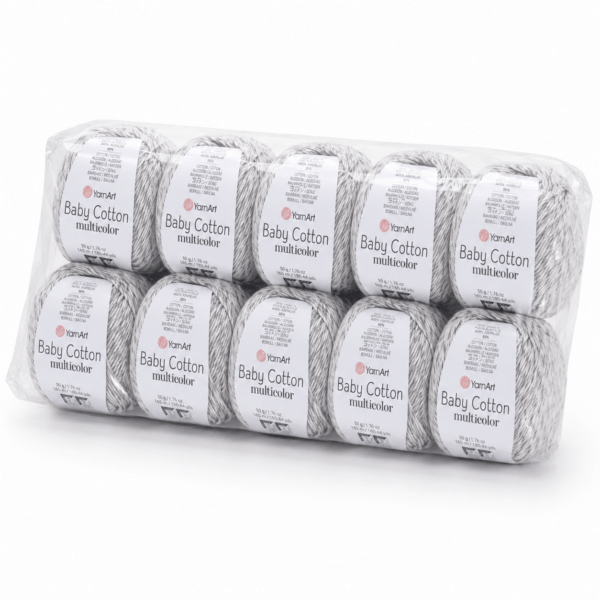 YarnArt Baby Cotton Multicorol (pakuotės 10vnt.)