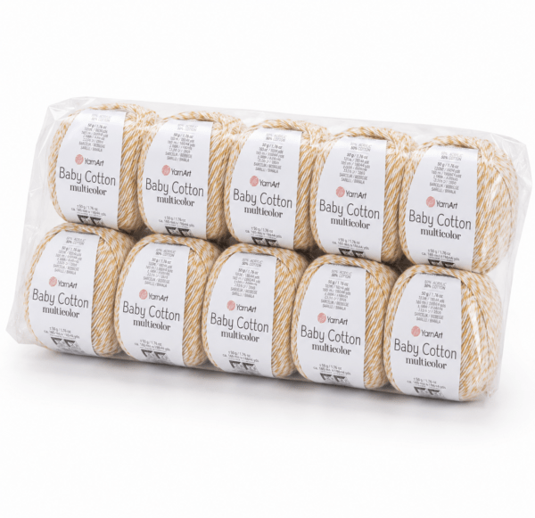 YarnArt Baby Cotton Multicorol (pakuotės 10vnt.)