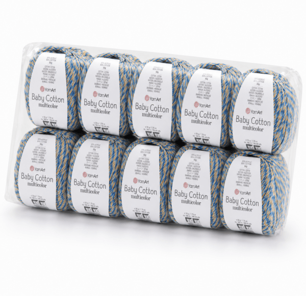 YarnArt Baby Cotton Multicorol (pakuotės 10vnt.)